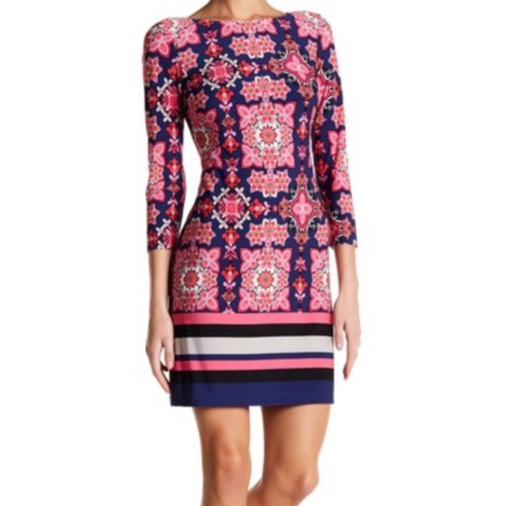 Vince Camuto Patterned Ity T-Body Dress